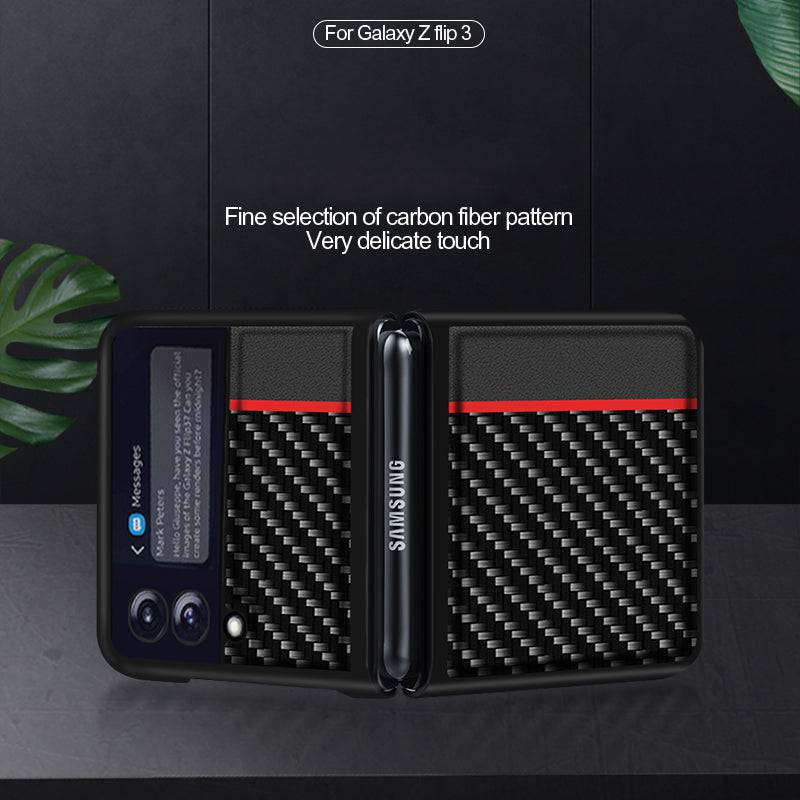 Slim Lightweight Carbon Fiber Case for Samsung Galaxy Z Flip 3 5G - Libiyi