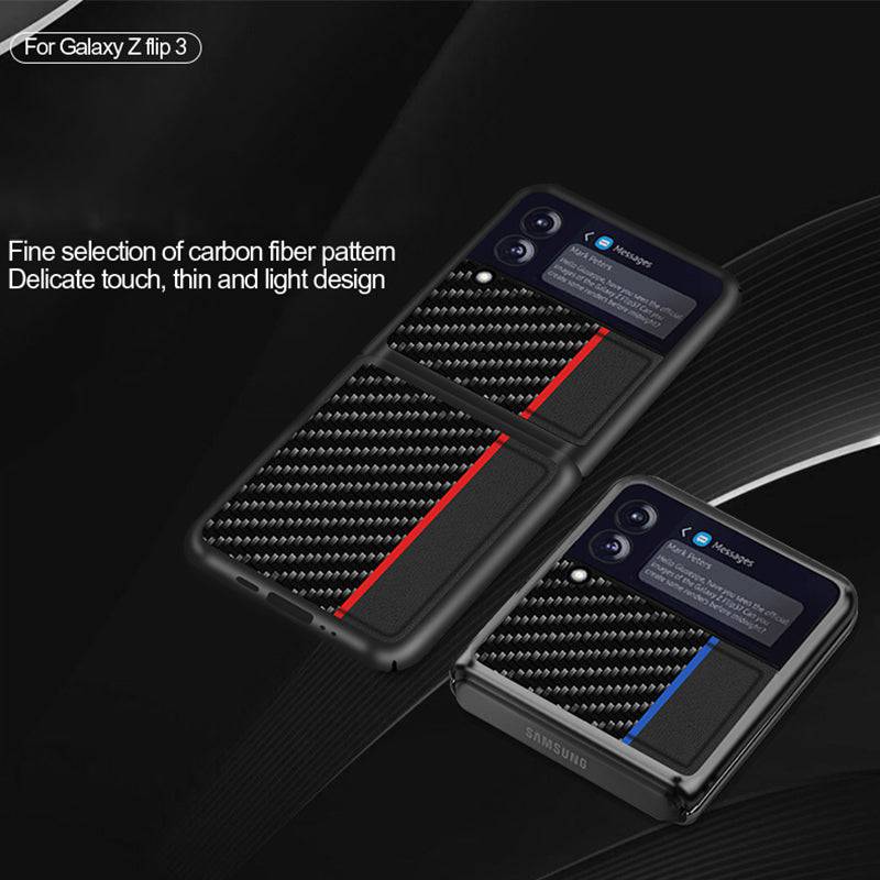 Slim Lightweight Carbon Fiber Case for Samsung Galaxy Z Flip 3 5G - Libiyi