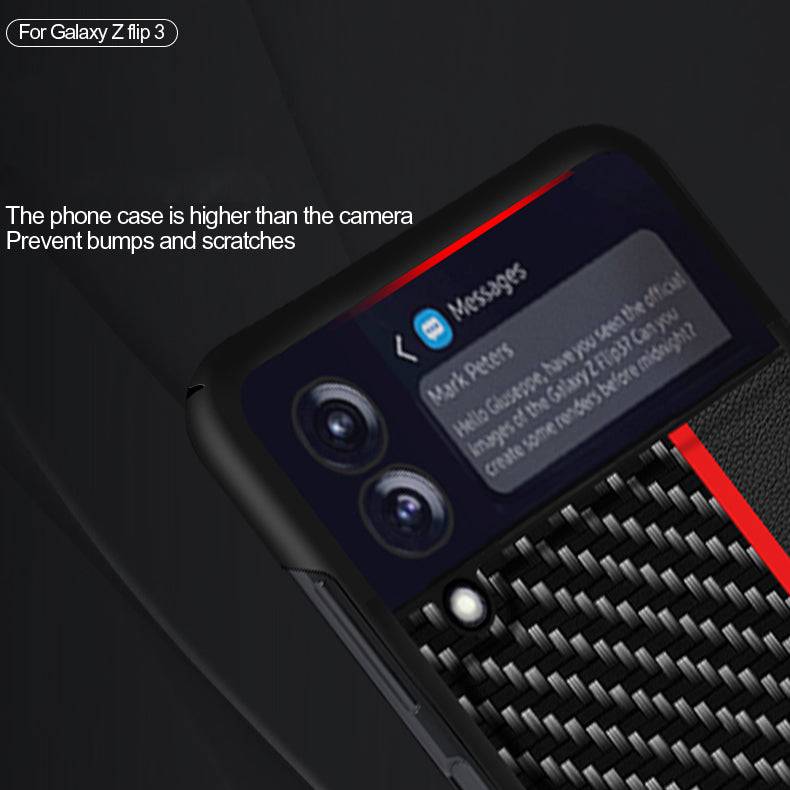 Slim Lightweight Carbon Fiber Case for Samsung Galaxy Z Flip 3 5G - Libiyi