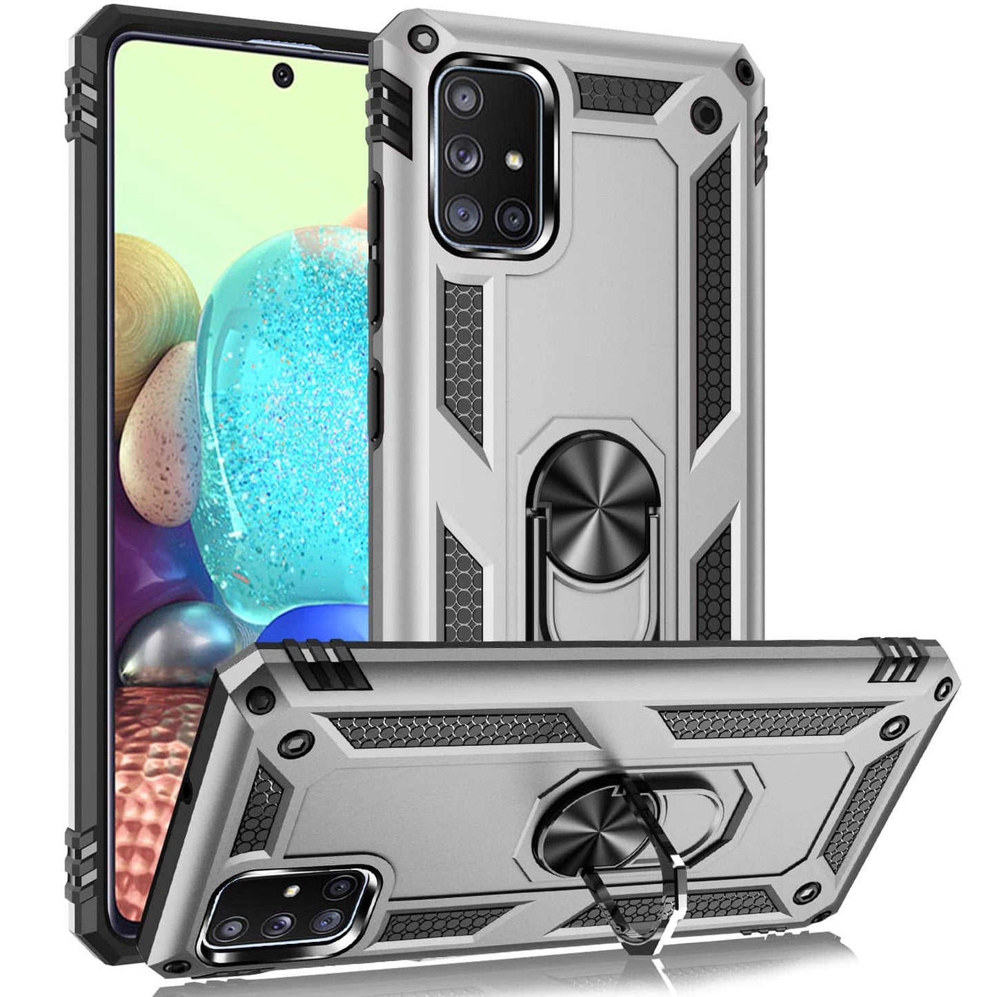 Luxury Armor Ring Bracket Phone Case For Samsung A71-Fast Delivery - Libiyi