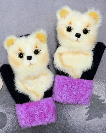 2022 new cartoon plush knitted gloves🌈 - Libiyi