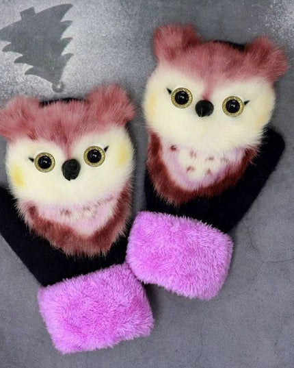 2022 new cartoon plush knitted gloves🌈 - Libiyi