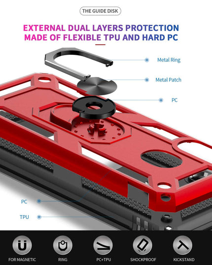 Luxury Armor Ring Bracket Phone Case For Samsung A20&A30-Fast Delivery - Libiyi