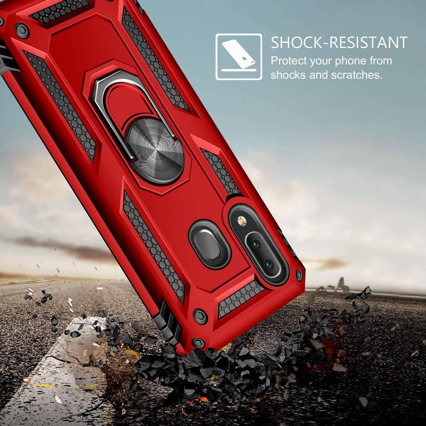 Luxury Armor Ring Bracket Phone Case For Samsung A20E-Fast Delivery - Libiyi