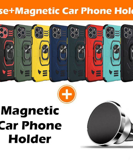 2022 Anti Fall Rugged Shield Ring Bracket Phone case For iPhone 12 Series - Libiyi