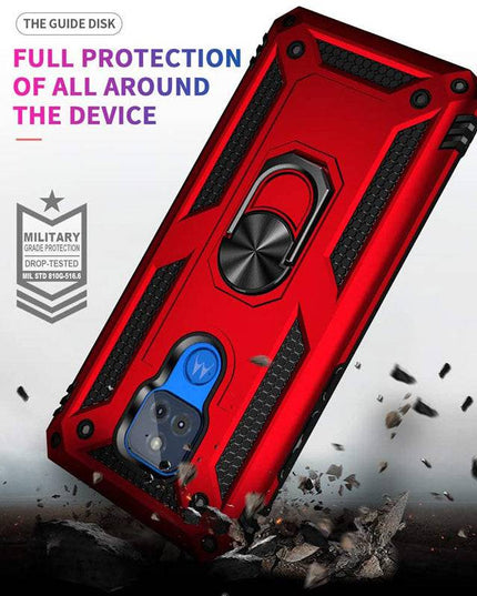 Luxury Armor Ring Bracket Phone case For Moto E7&E7 Plus With Screen Protector - Libiyi
