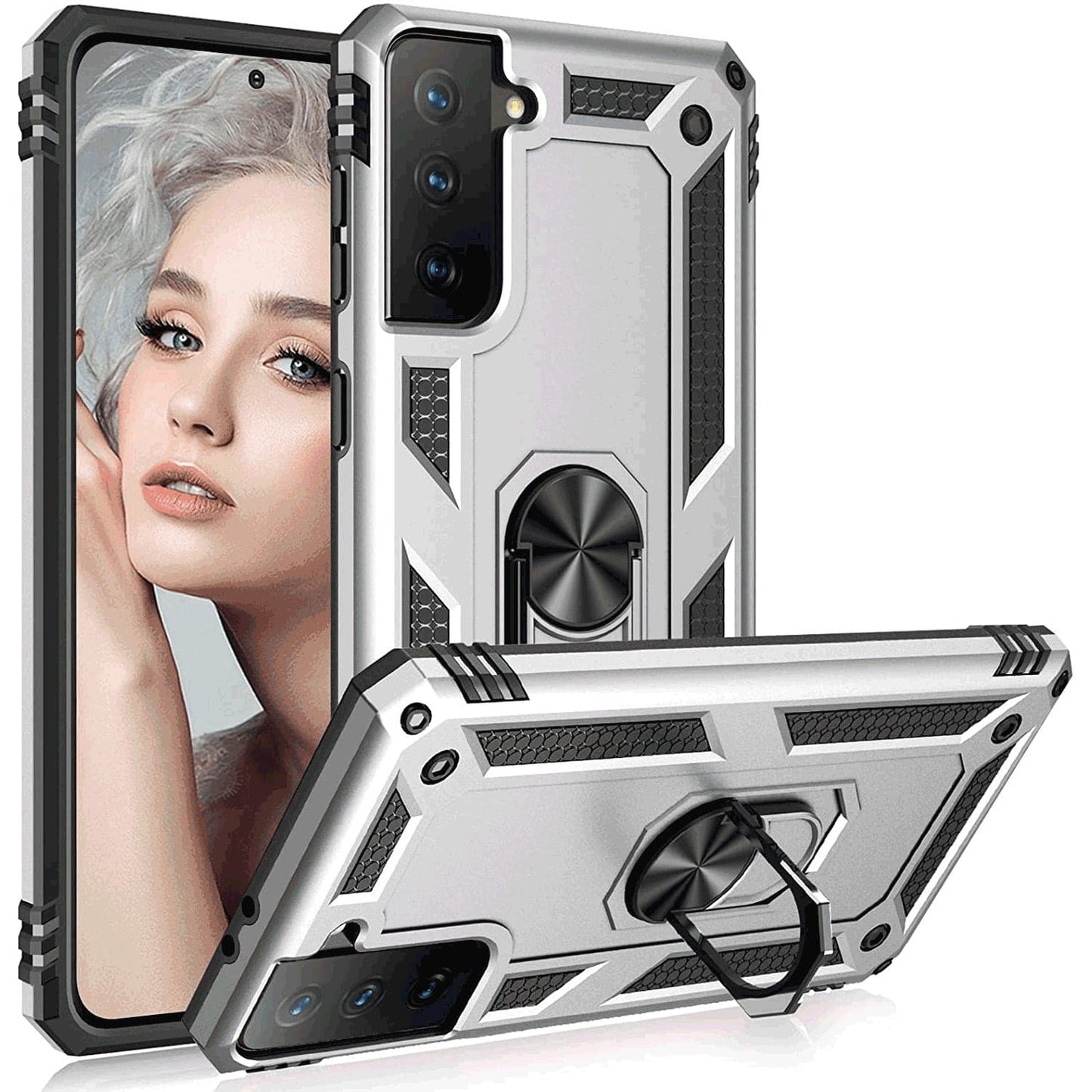 Luxury Armor Ring Bracket Phone Case For Samsung S21(5G) - Libiyi