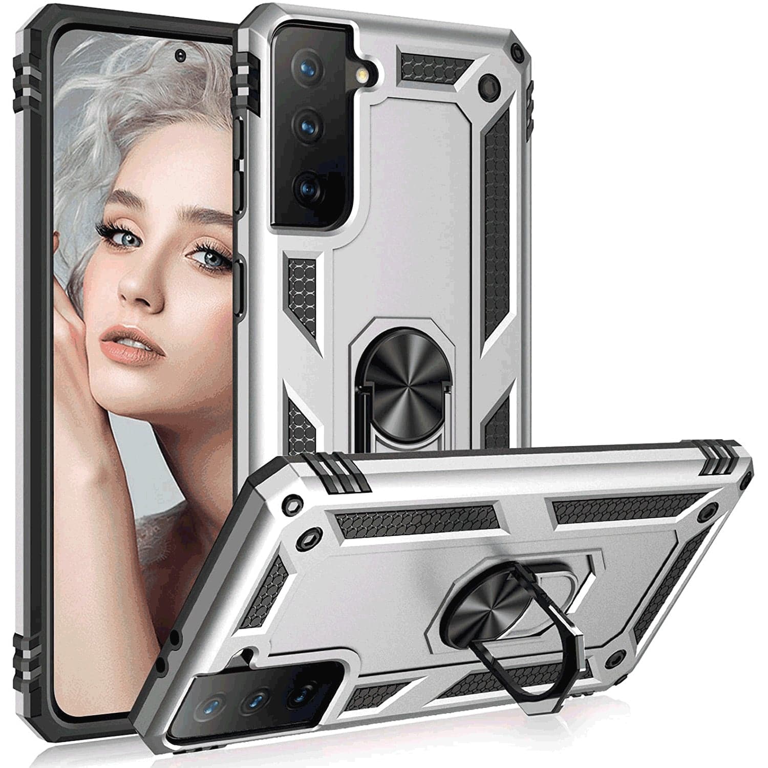Luxury Armor Ring Bracket Phone Case For Samsung S21 Plus(5G) - Libiyi
