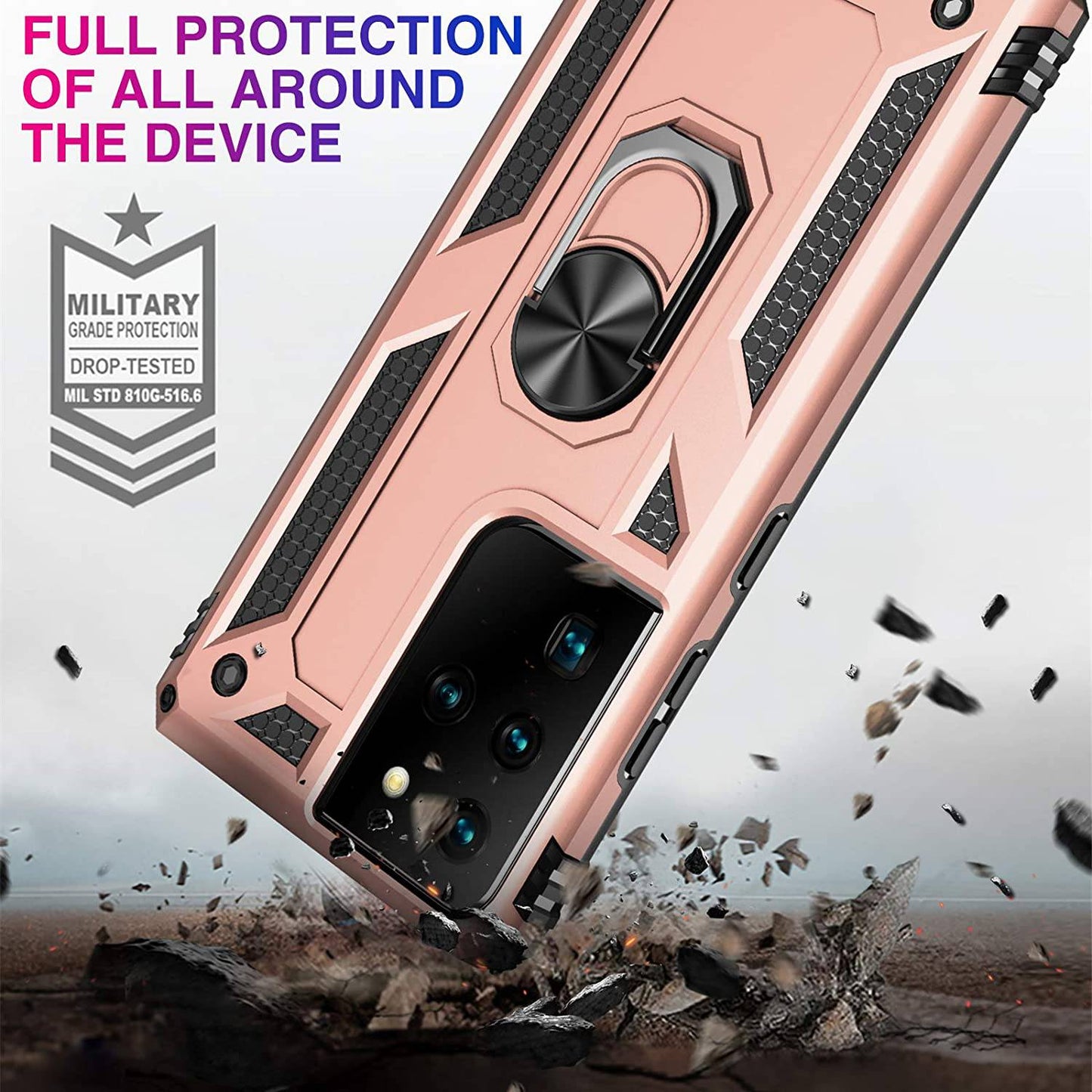 Luxury Armor Ring Bracket Phone Case For Samsung S21 Ultra(5G) - Libiyi