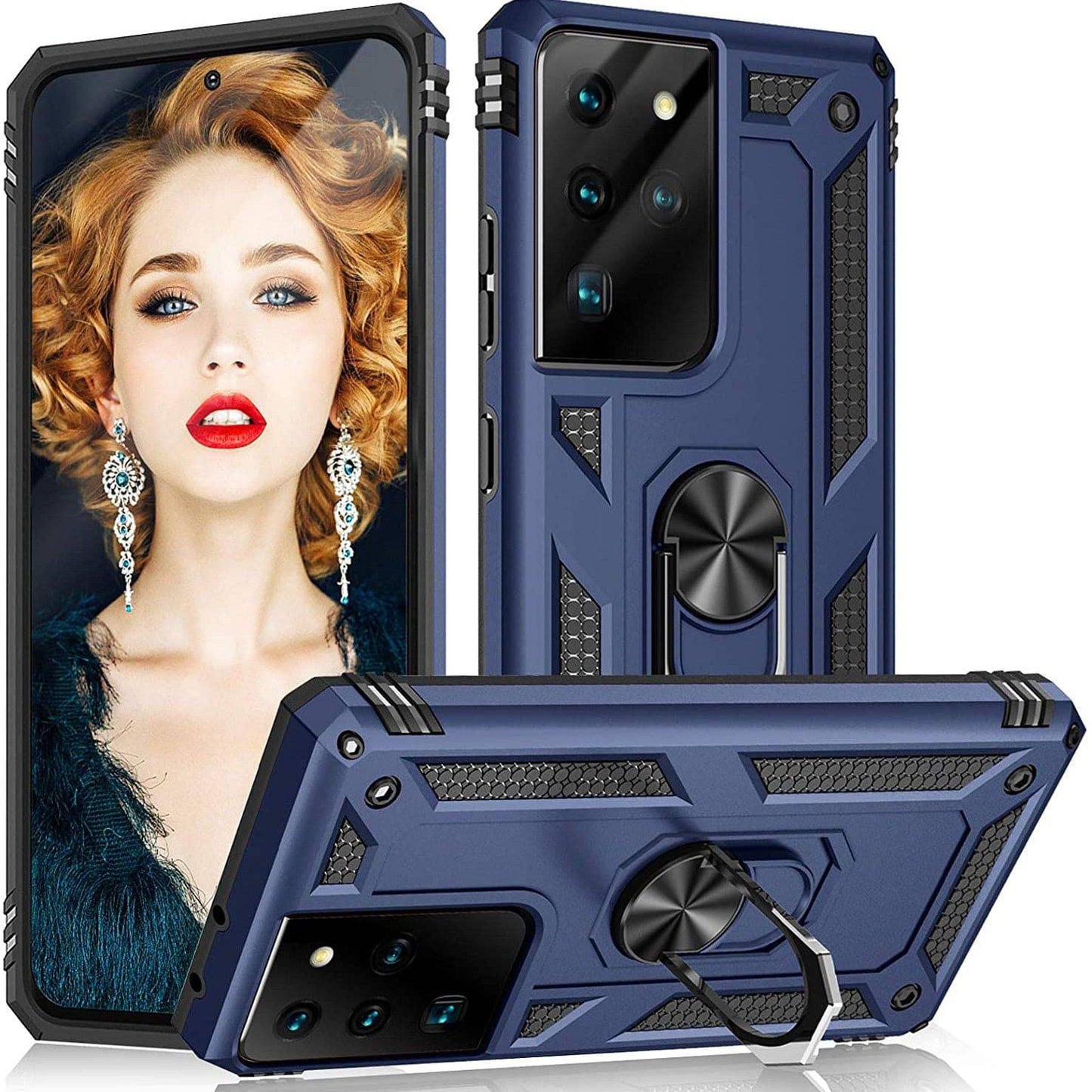 Luxury Armor Ring Bracket Phone Case For Samsung S21 Ultra(5G) - Libiyi