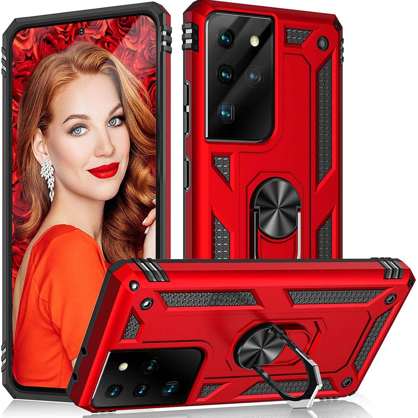 Luxury Armor Ring Bracket Phone Case For Samsung S21 Ultra(5G) - Libiyi