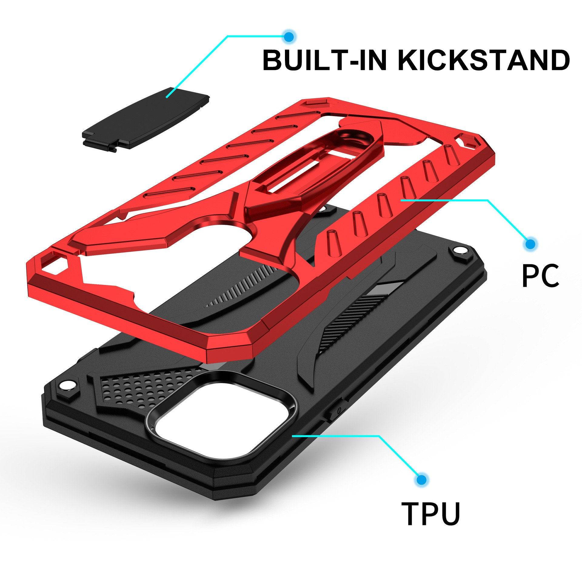 Protective Case With Invisible Stand Function For iPhone - Libiyi