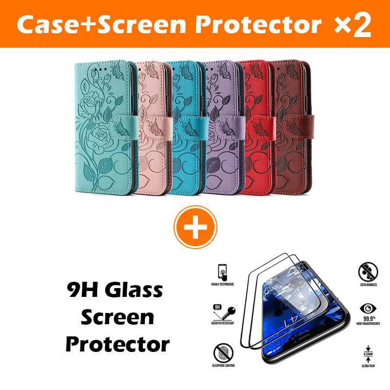 3D Embossed Rose Wallet Case For Google Pixel 6 - Libiyi