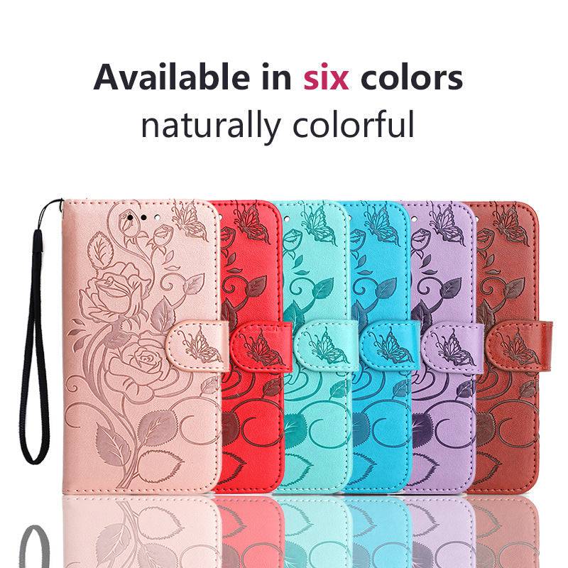 3D Embossed Rose Wallet Case For Google Pixel 6 Pro - Libiyi