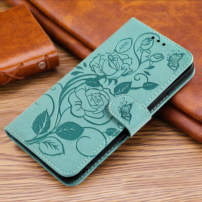 3D Embossed Rose Wallet Case For Samsung A32(5G) - Libiyi