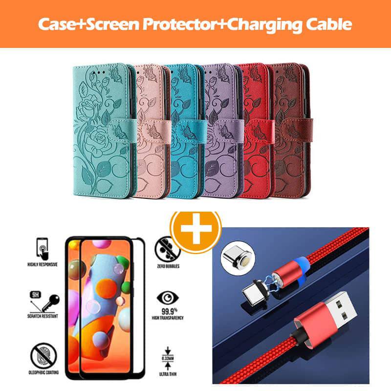 3D Embossed Rose Wallet Case For Samsung A32(5G) - Libiyi