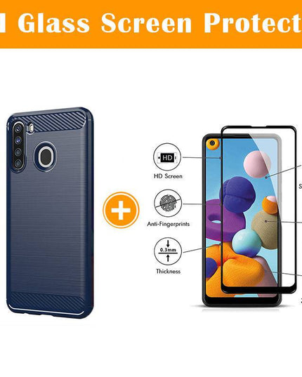 Luxury Carbon Fiber Case For Samsung A21(US and EU Version) - Libiyi