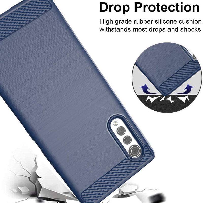 Luxury Carbon Fiber Case For LG Velvet With 2-Pack Screen Protectors - Libiyi