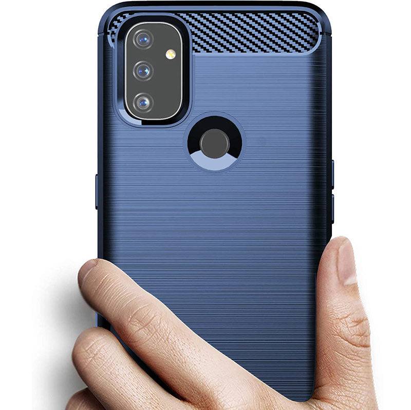 Luxury Carbon Fiber Case For OnePlus Nord N100 With Screen Protector - Libiyi