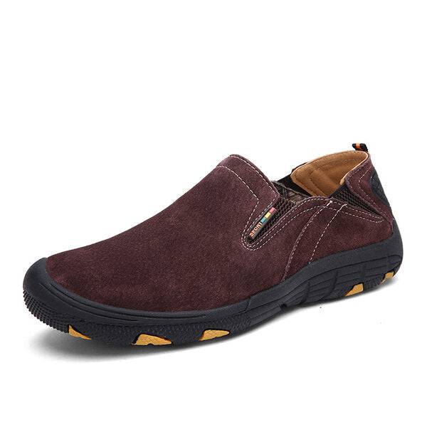 Men's Loafers & Slip-Ons Casual Daily Pigskin Breathable Non-slipping Wear Proof Walking Shoes - Libiyi