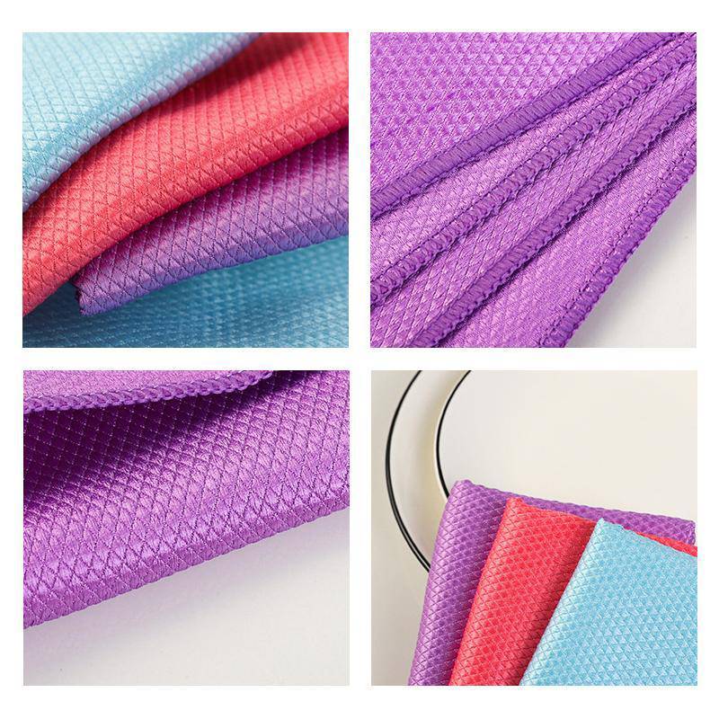 Fish Scale Microfiber Polishing Cleaning Cloth 5 Pcs - Libiyi