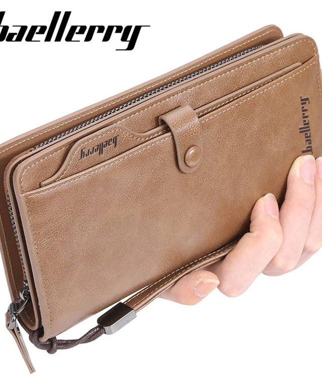 Men Long Fashion Wallets Desigh Zipper Card Holder - Libiyi