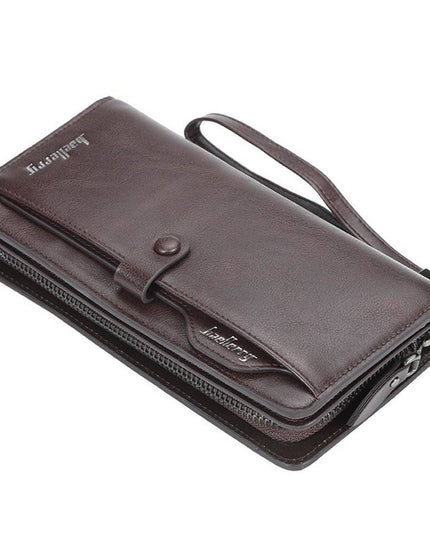 Men Long Fashion Wallets Desigh Zipper Card Holder - Libiyi