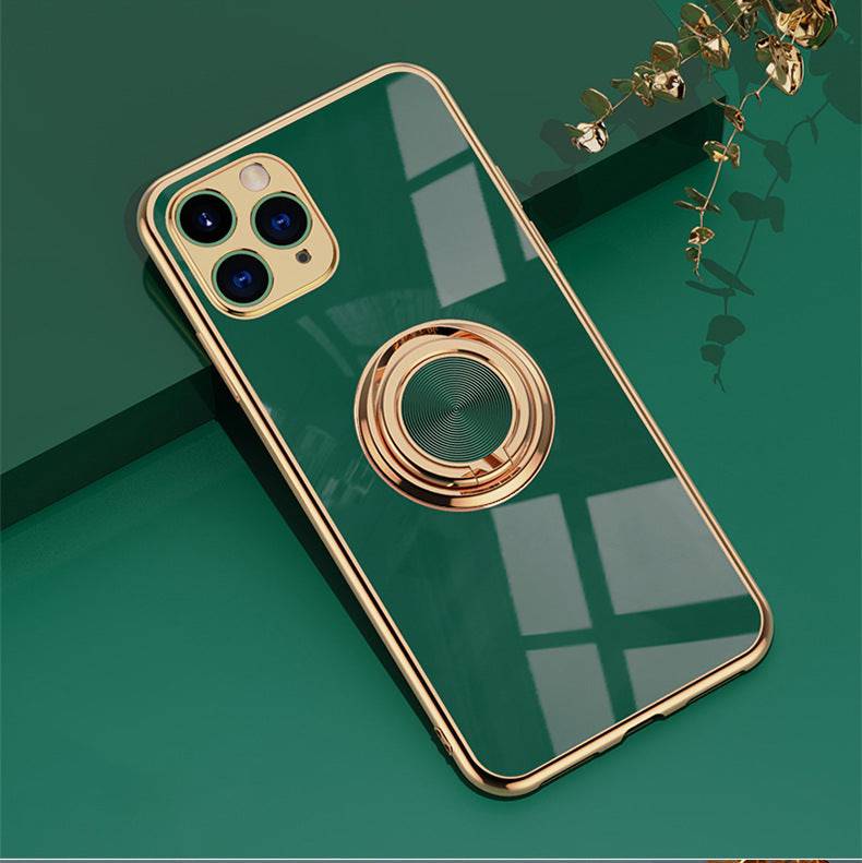 Shiny Plating Built-in Finger Ring Case For iPhone 12 Series - Libiyi