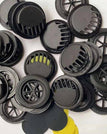 Valves respiratoires noires (50 pièces)