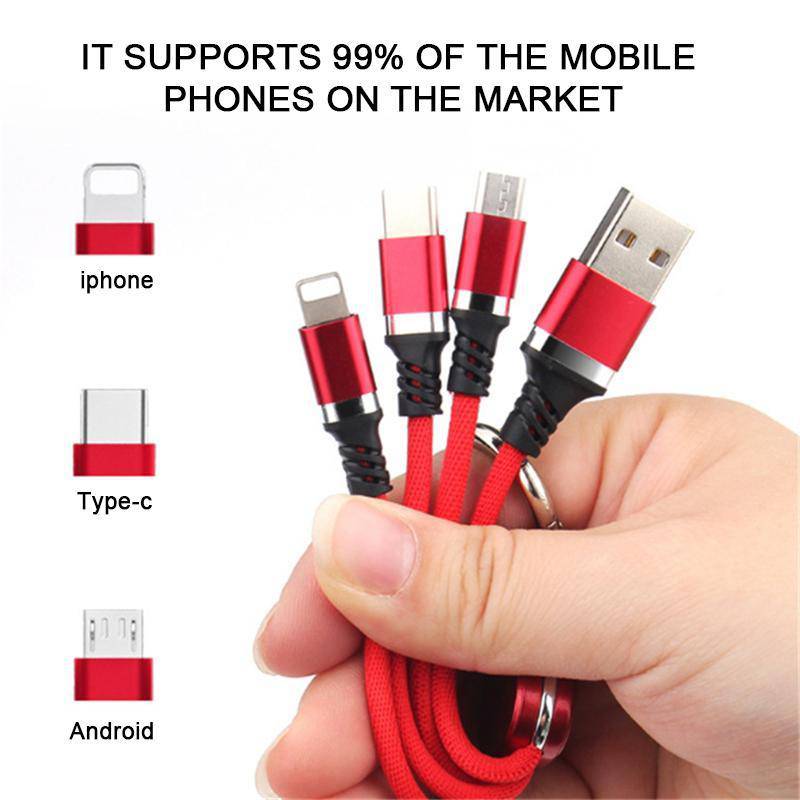 Multi 3 In 1 Guitar Design Charging Cable - Libiyi