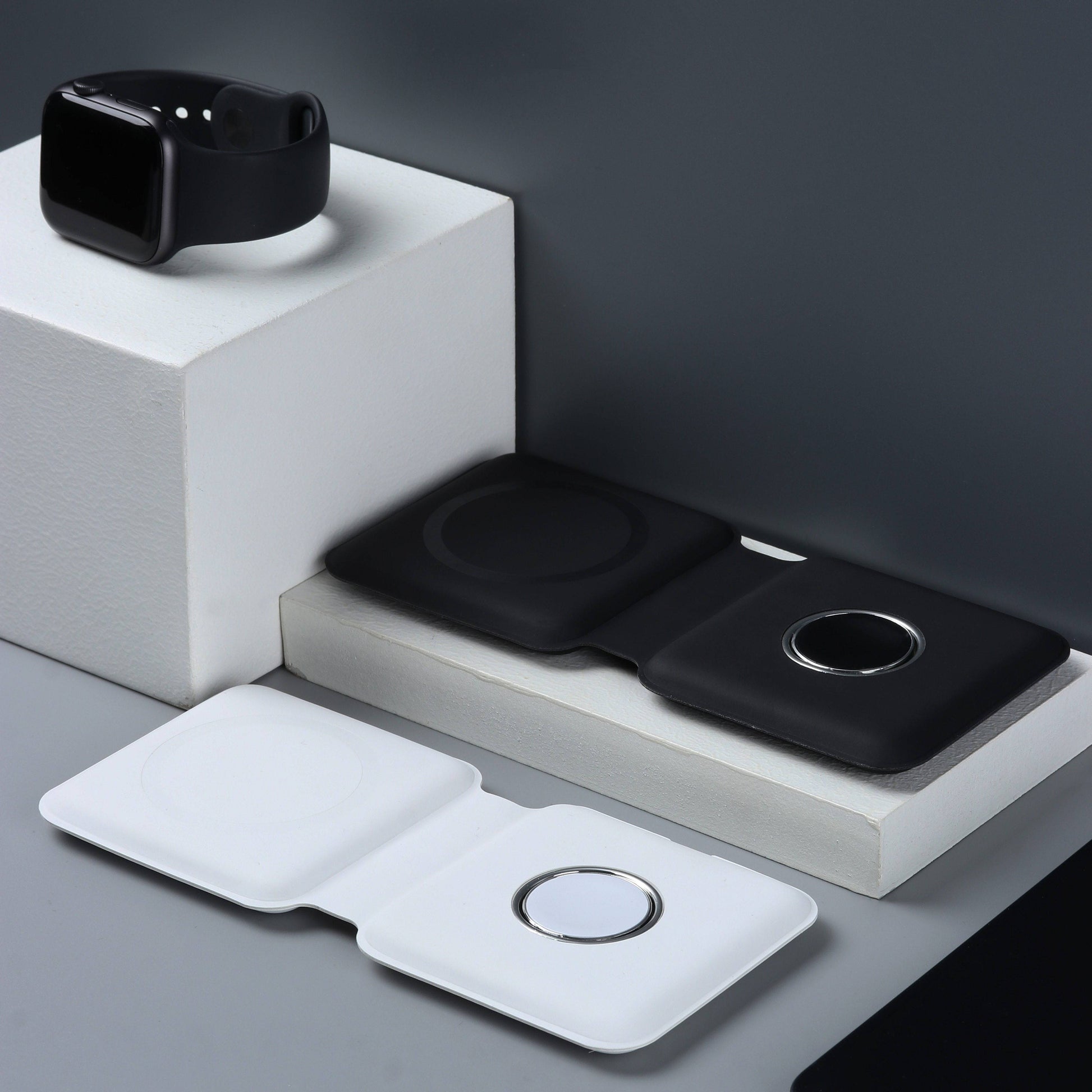 15W Qi Wireless Magnetic 2 in 1 Foldable Fast Charger for iPhone 12 11 Airpods Apple Watch - Libiyi