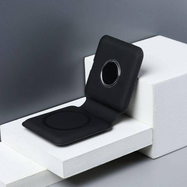 15W Qi Wireless Magnetic 2 in 1 Foldable Fast Charger for iPhone 12 11 Airpods Apple Watch - Libiyi