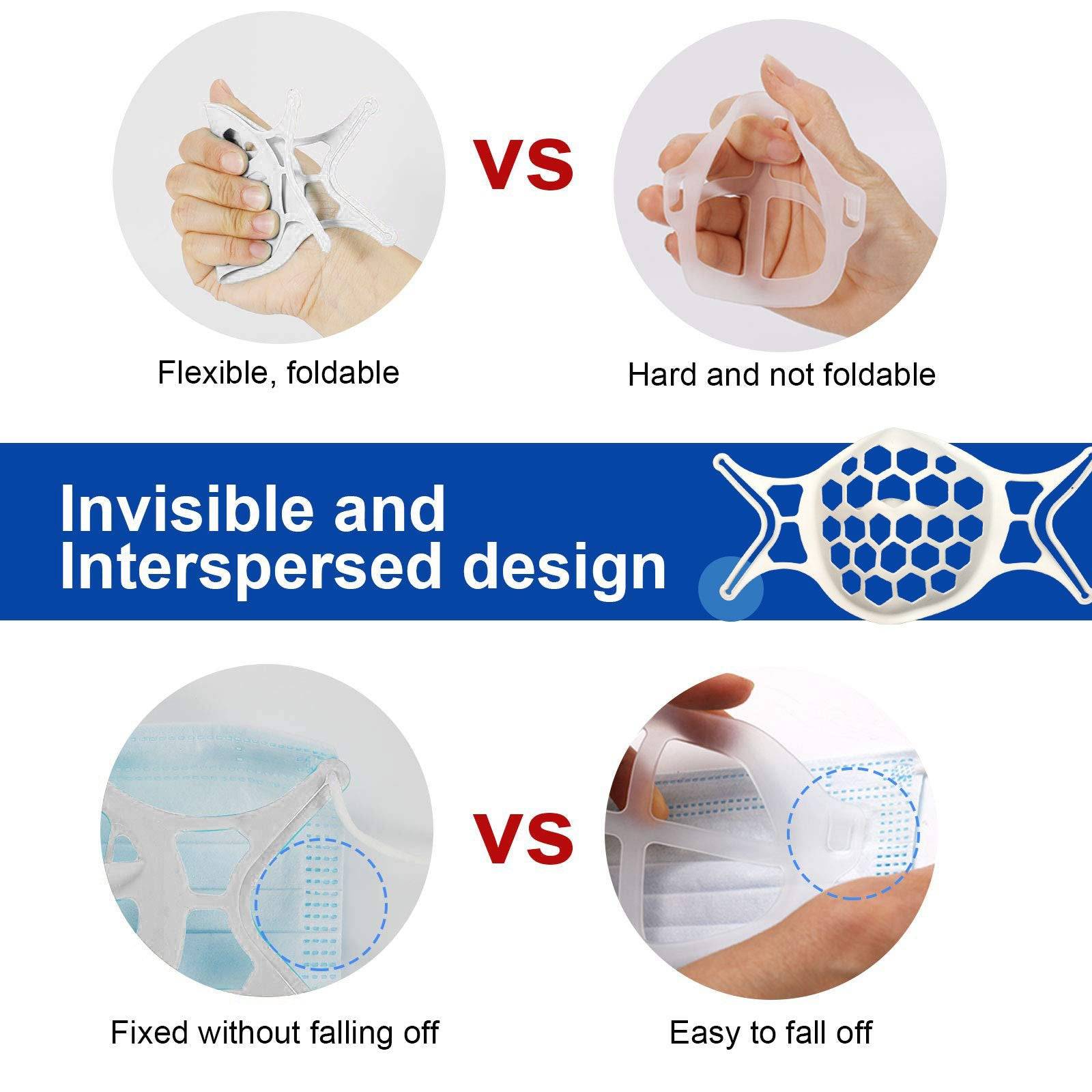 7th Generation 3D Silicone Softer Face Mask Bracket-Prevent Glasses From Fogging - Libiyi