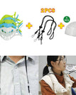 Branco / 3 unidades/conjunto / Com cordões (2 unidades) + filtros PM2.5 extras (5 unidades)